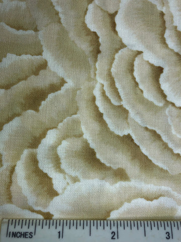 Petals - FS475 - Shades of White through to Greeny/Beige overlapping petals
