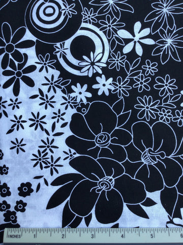 Salt and Pepper - FS119 - Black & White with stylised flowers