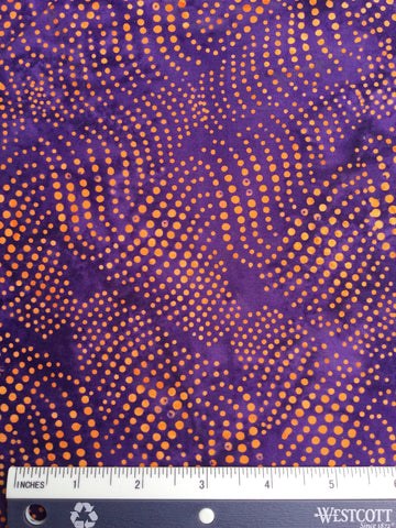 Batik - FS137 - Purple background with Orange dots