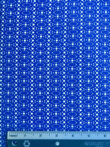 Dot Mania - FS333 - Mid Blue background with White dot pattern