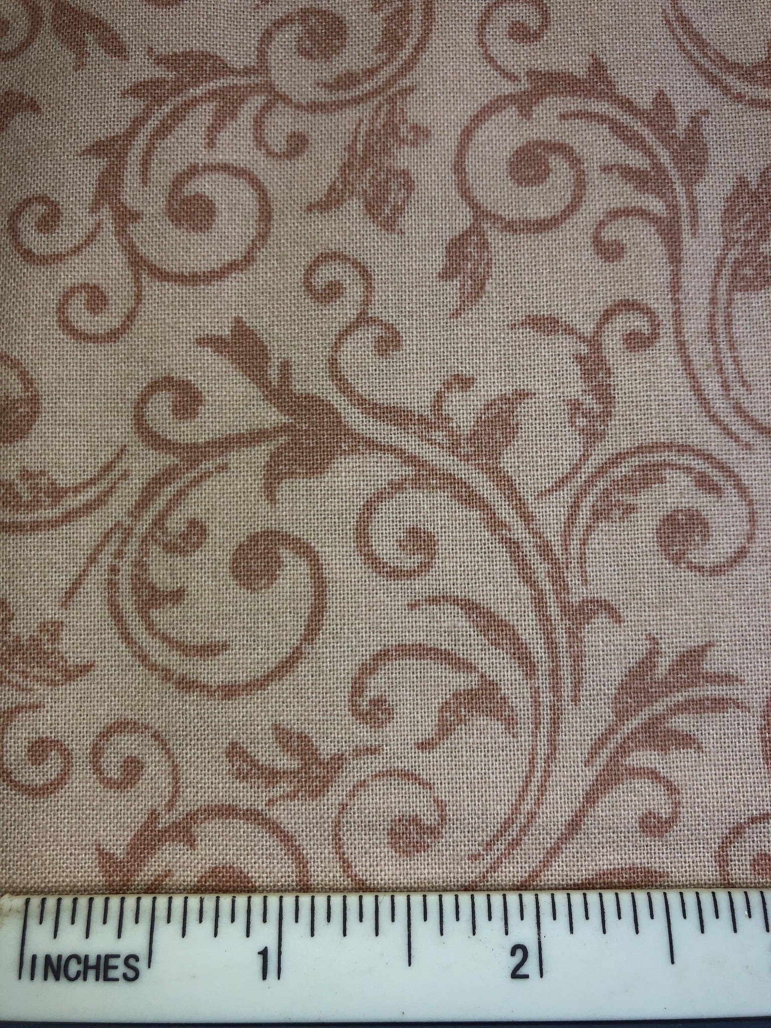 Marie - FS422 - Pinky/Beige background with darker swirly print