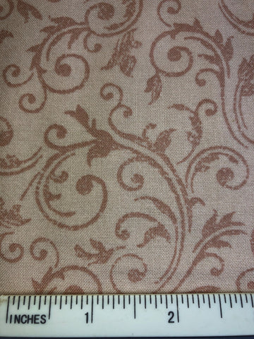 Marie - FS422 - Pinky/Beige background with darker swirly print