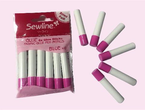 Sewline Glue Pen - Refills - 6 pack blue