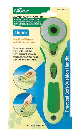 Clover Rotary Cutter Art 7500 - 45mm - Left or Right handed use