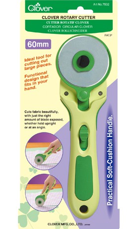 Clover Rotary Cutter Art 7502 - 60mm - Left or Right handed use