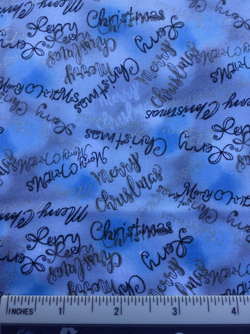 Blue Holidays - FS040 - Shades of blue background with silver & black writing.