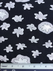 The Great Outdoors / Skies - FS118 - Black background with White & Grey stylised Clouds