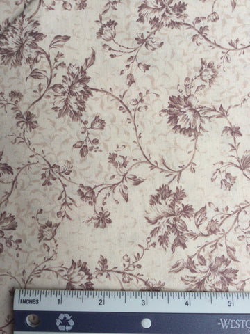 Gentle Flowers - FS185 - Cream background with Pinky/Taupe floral print