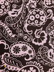 Night and Day - FS222 - Brown background with Pink paisley print