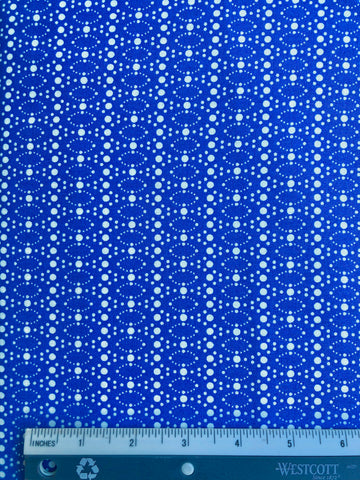 Dot Mania - FS333 - Mid Blue background with White dot pattern