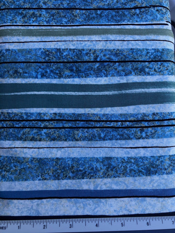 Moon Shadows - FS336 - Shades of Blue stripes with highlights of Black & Kahki