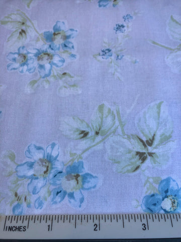 Wildflowers - FS374 -  Very Pale Blue background with Blue flowers